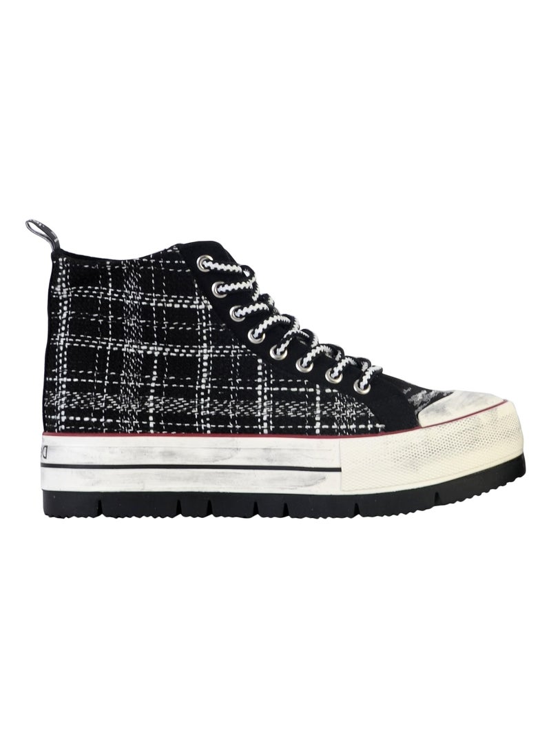 Basket Montante à Lacets Desigual Crush BN Noir - Kiabi