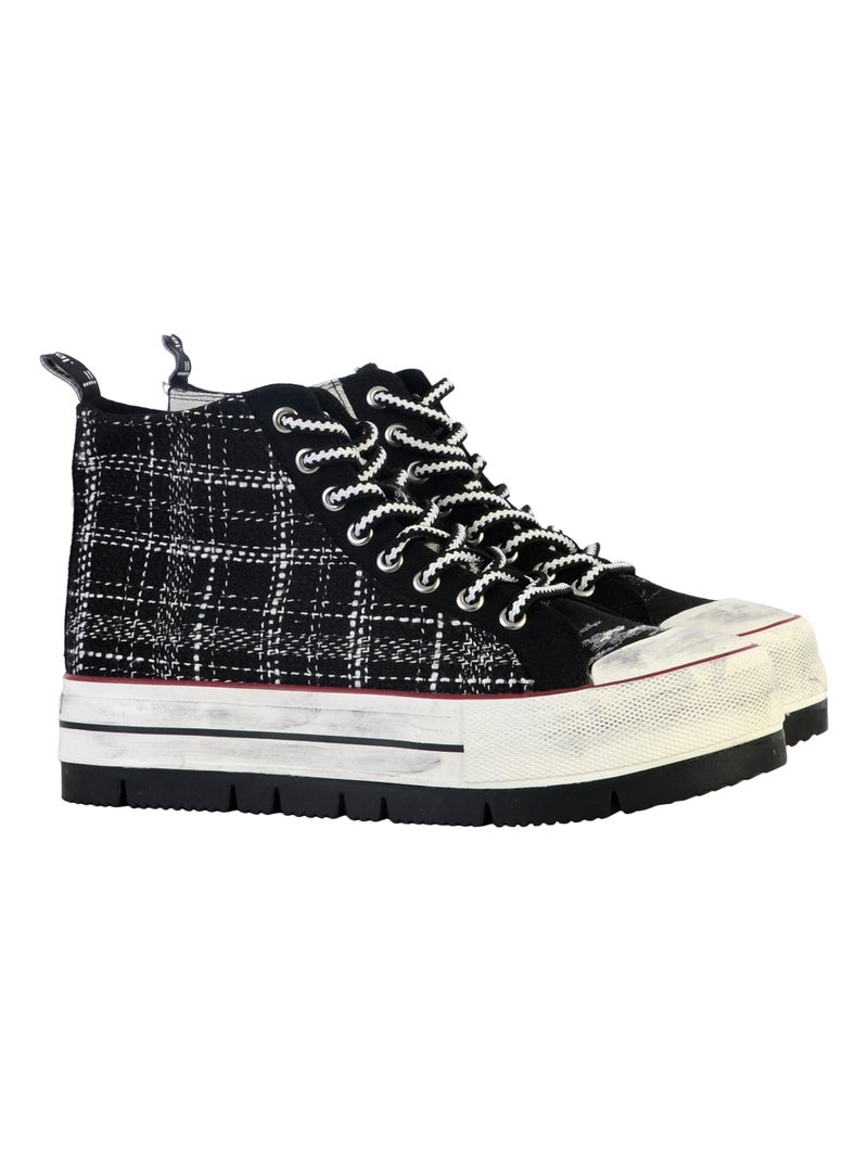 Basket Montante à Lacets Desigual Crush BN Noir - Kiabi