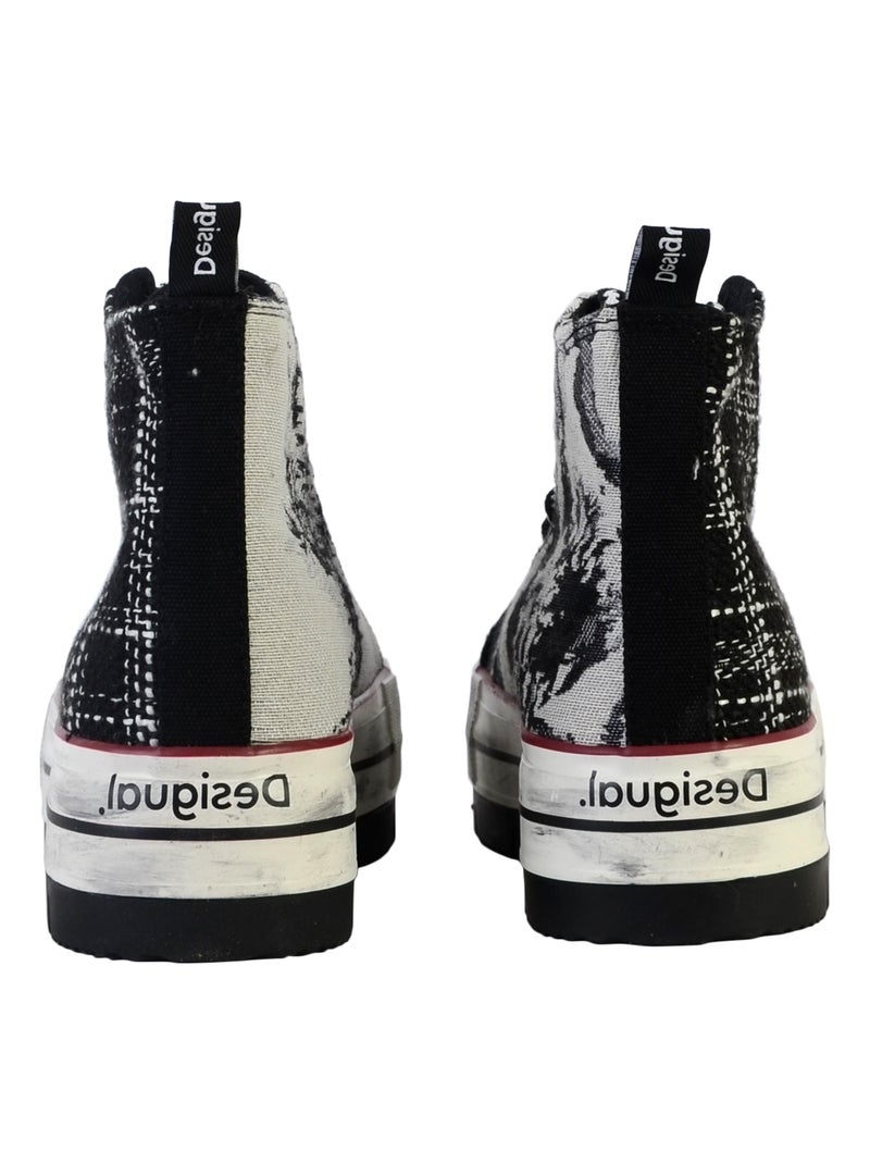 Basket Montante à Lacets Desigual Crush BN Noir - Kiabi