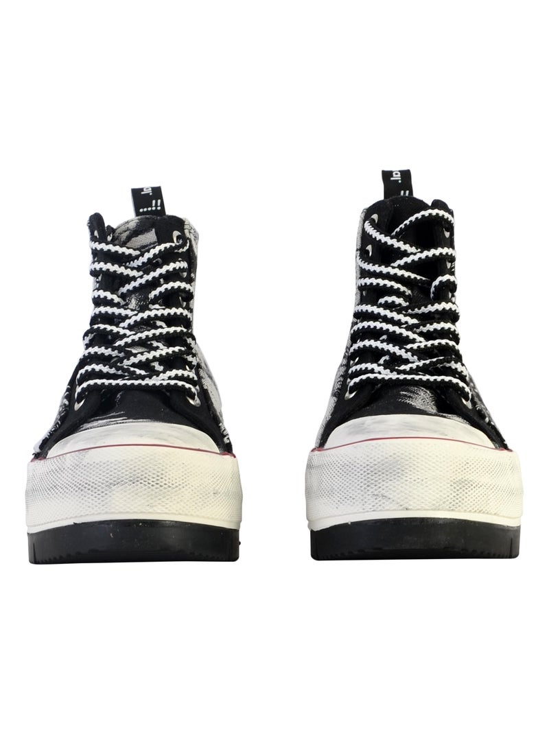 Basket Montante à Lacets Desigual Crush BN Noir - Kiabi