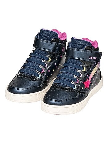 Basket Montante à Lacets Geox Enfant Skylin Girl Synt.Lea+Pea