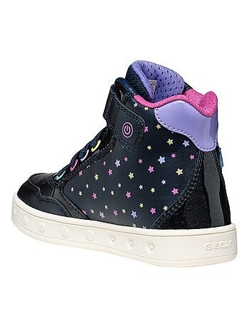 Basket Montante à Lacets Geox Enfant Skylin Girl Synt.Lea+Pea