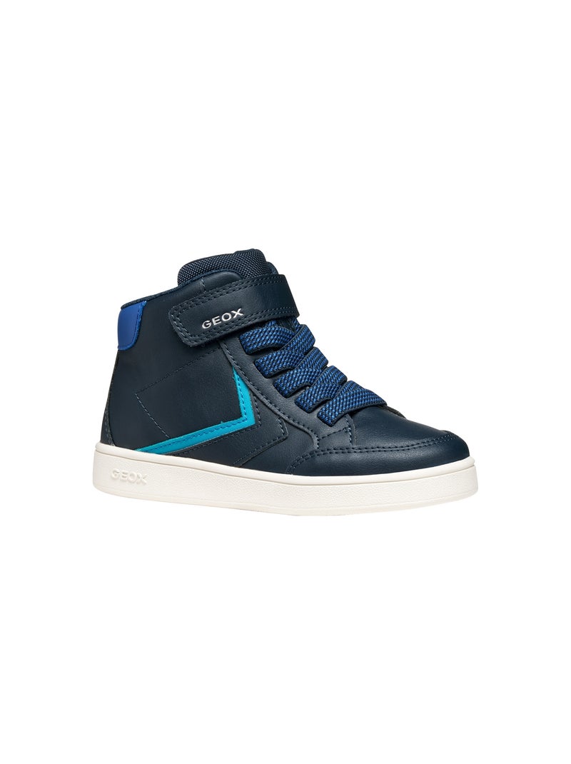 Basket Montante à Lacets Geox Junior Eclyper Synth Bleu - Kiabi