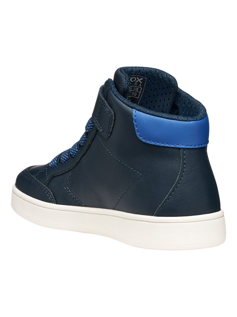 Basket Montante à Lacets Geox Junior Eclyper Synth Bleu - Kiabi