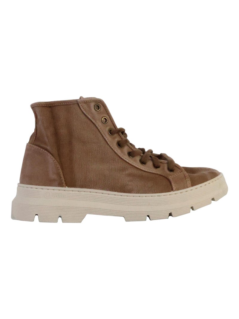 Basket Montante à Lacets Natural World Bota Enzimatica Beige - Kiabi