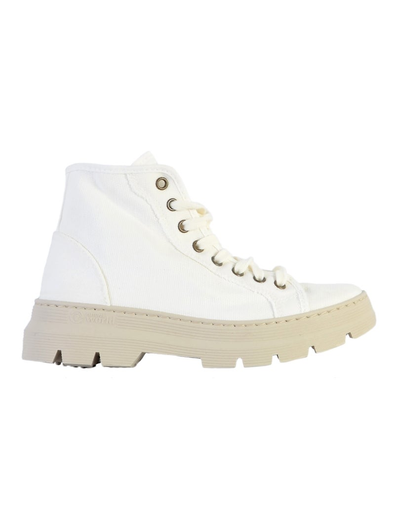 Basket Montante à Lacets Natural World Bota Enzimatica Blanc - Kiabi