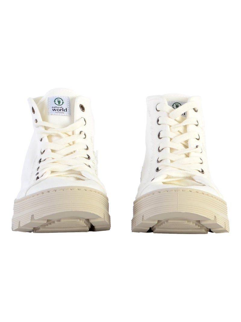 Basket Montante à Lacets Natural World Bota Enzimatica Blanc - Kiabi