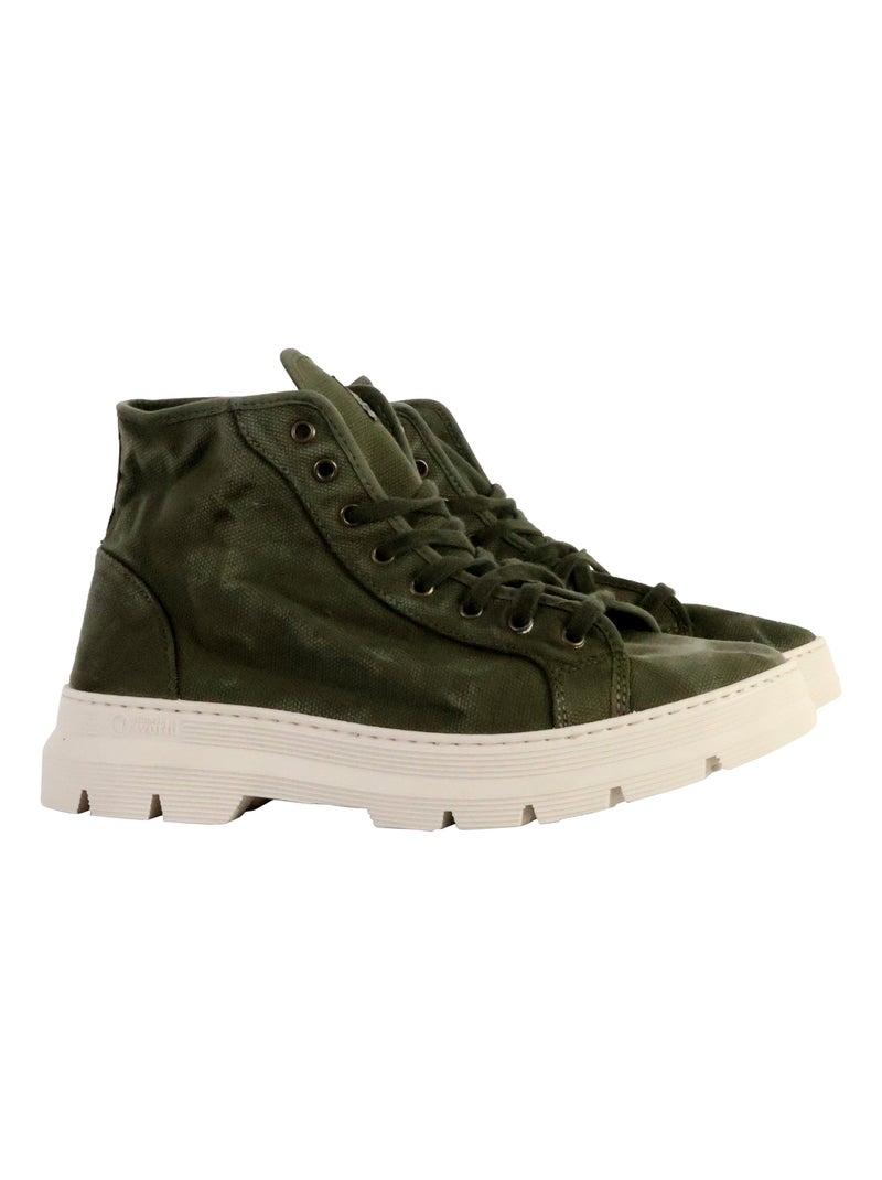 Basket Montante à Lacets Natural World Bota Enzimatica Kaki - Kiabi