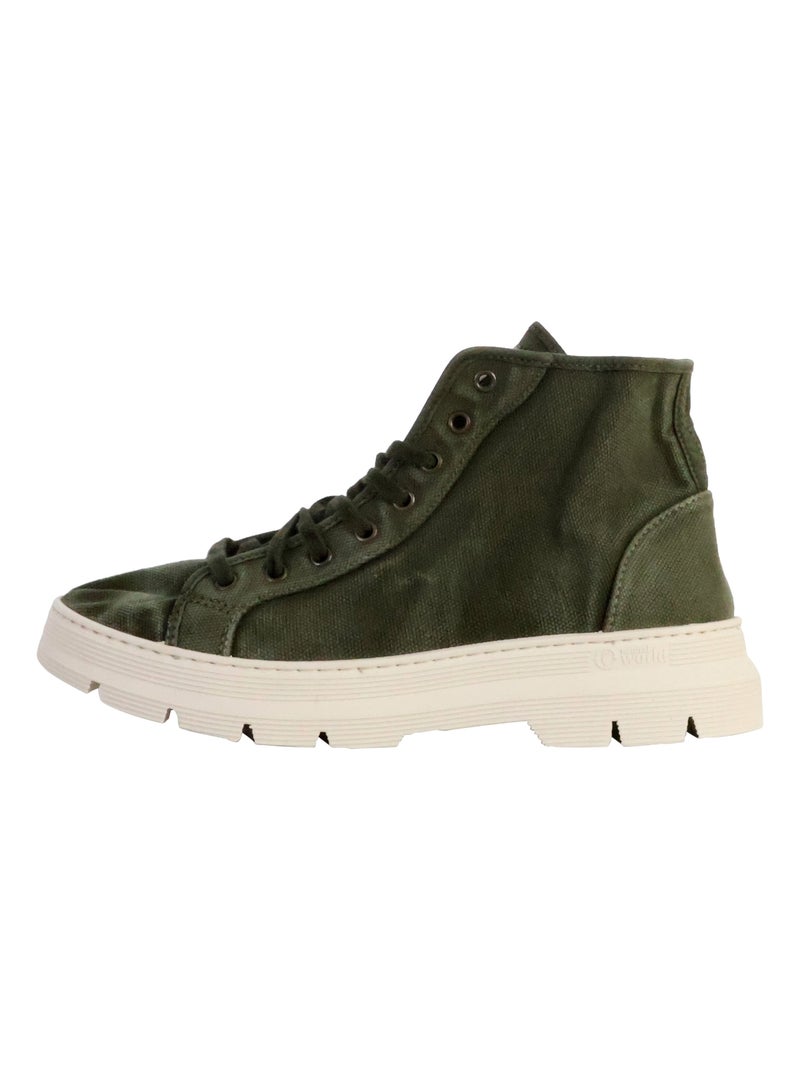 Basket Montante à Lacets Natural World Bota Enzimatica Kaki - Kiabi