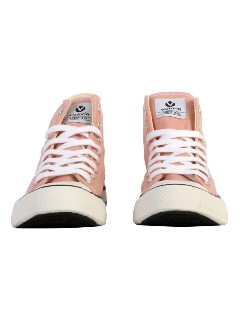 Basket Montante à Lacets Victoria Beige - Kiabi