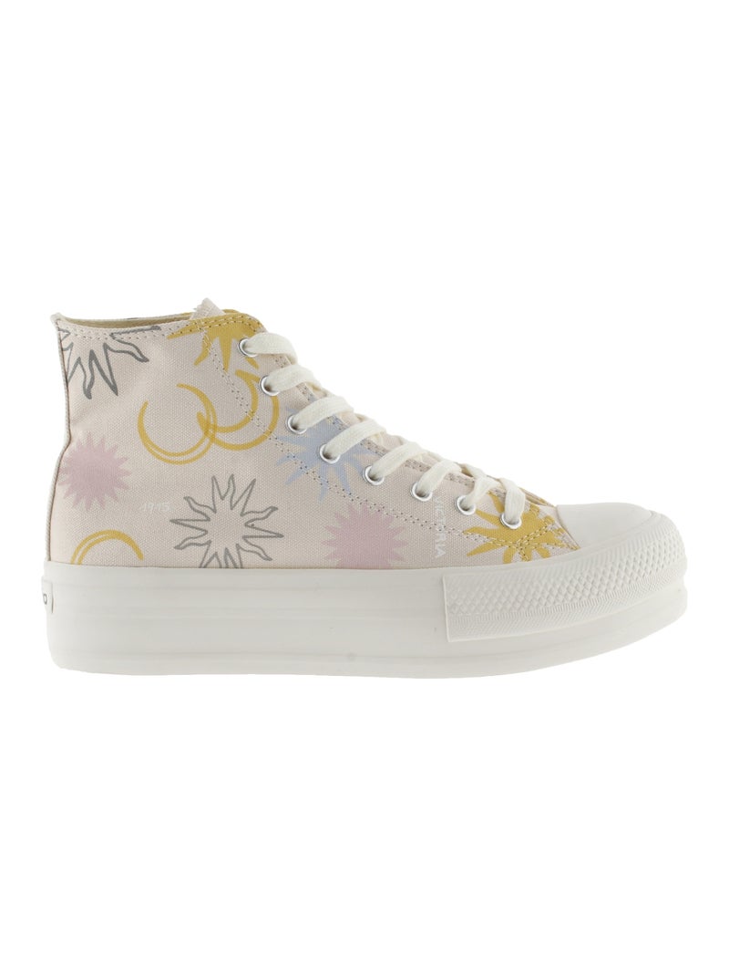 Basket Montante à Lacets Victoria Beige - Kiabi