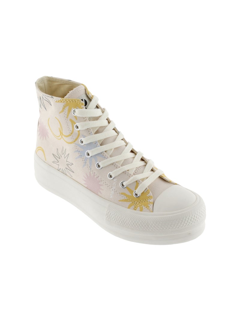 Basket Montante à Lacets Victoria Beige - Kiabi