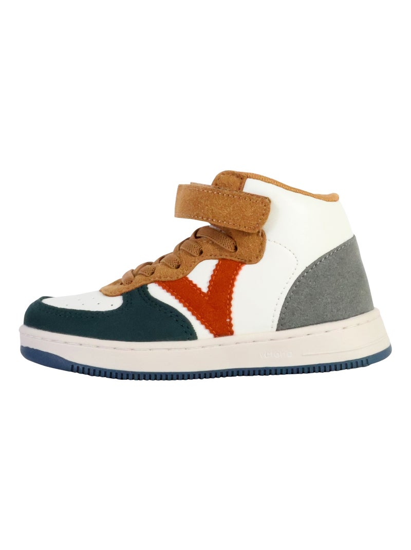 Basket Montante à Lacets Victoria Enfant Blanc Multicolore - Kiabi