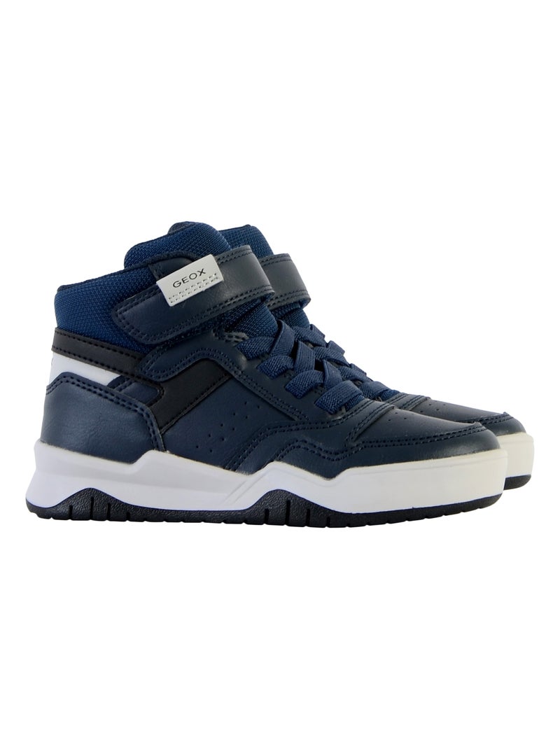 Basket Montante à Scratch Enfant Geox Perth Bleu - Kiabi