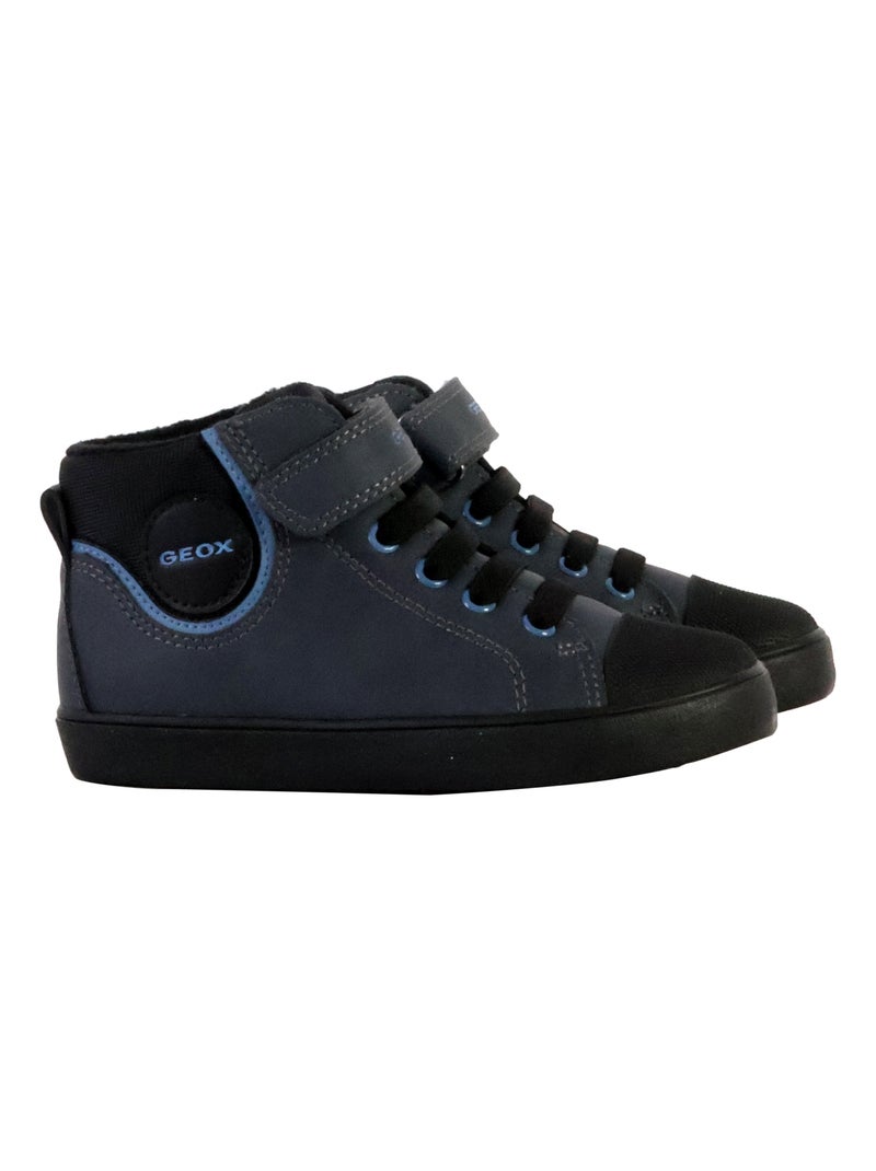 Basket Montante à Scratches Geox Enfant Gisili Wax.Synt Nylon Bleu - Kiabi