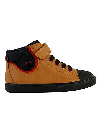 Basket Montante à Scratches Geox Enfant Gisili Wax.Synt Nylon