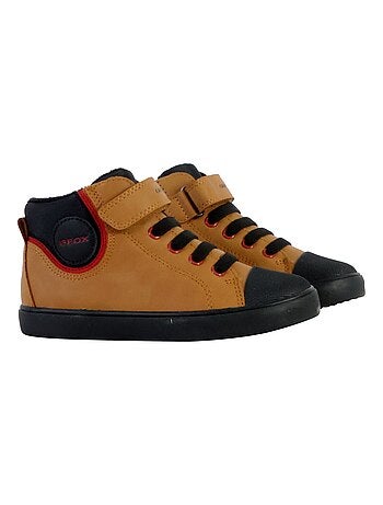 Basket Montante à Scratches Geox Enfant Gisili Wax.Synt Nylon