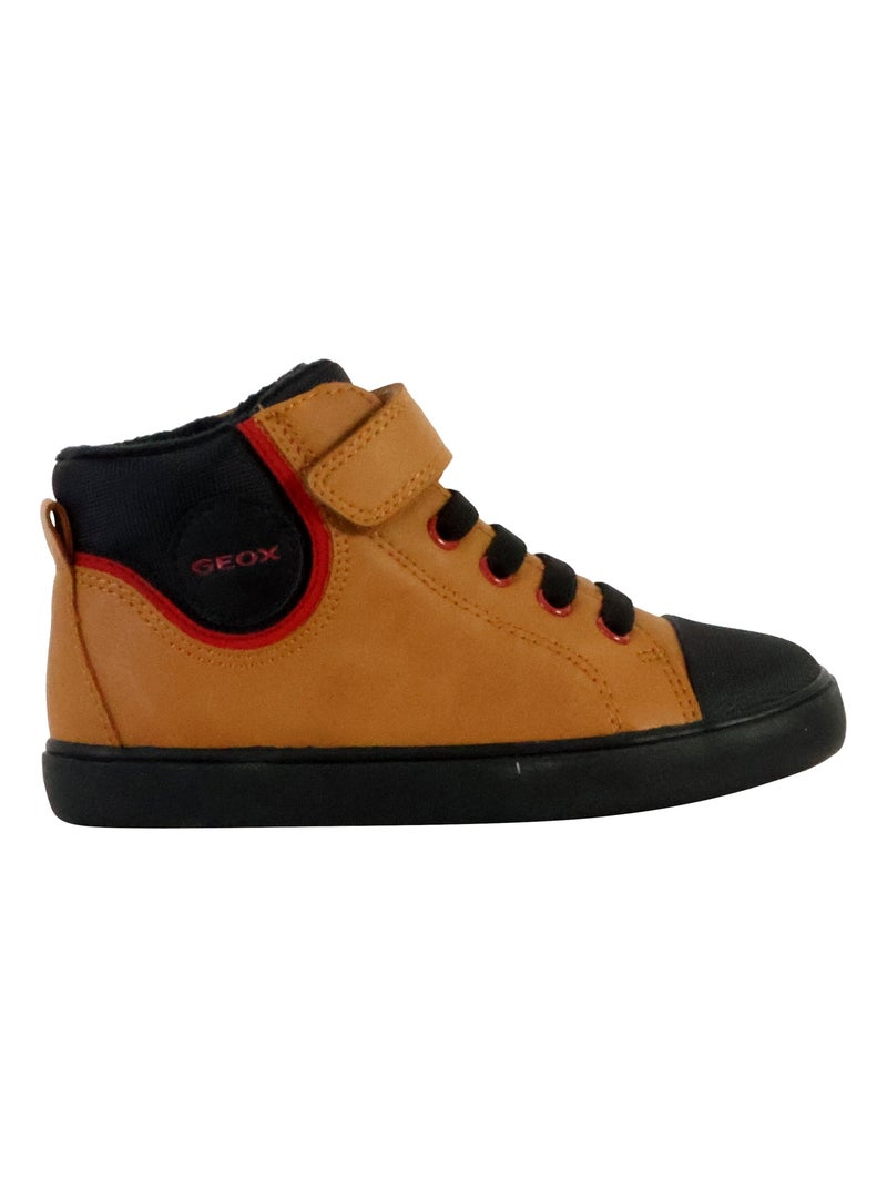 Basket Montante à Scratches Geox Enfant Gisili Wax.Synt Nylon Marron - Kiabi