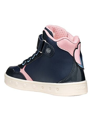 Basket Montante à Scratches Geox Enfant Skylin Girl Synt.Lea+Pea