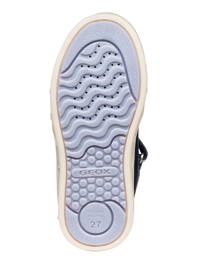 Basket Montante à Scratches Geox Enfant Skylin Girl Synt.Lea+Pea Bleu - Kiabi