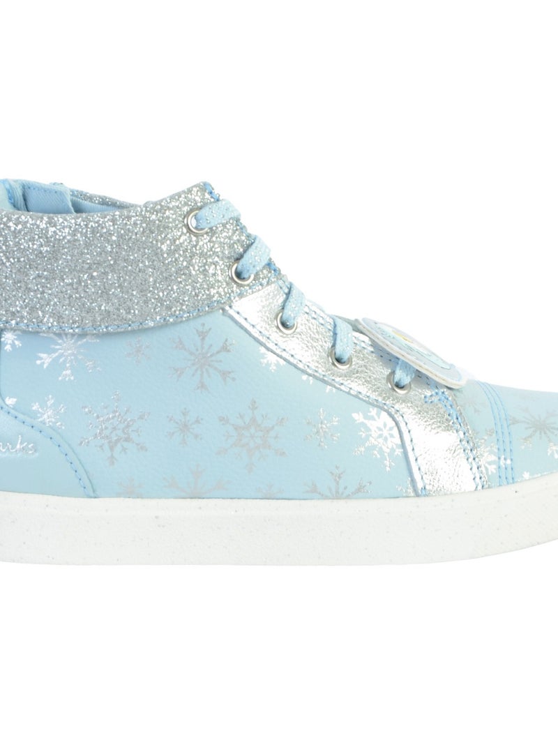 Basket Montante Cuir Clarks Junior City Ice Bleu - Kiabi