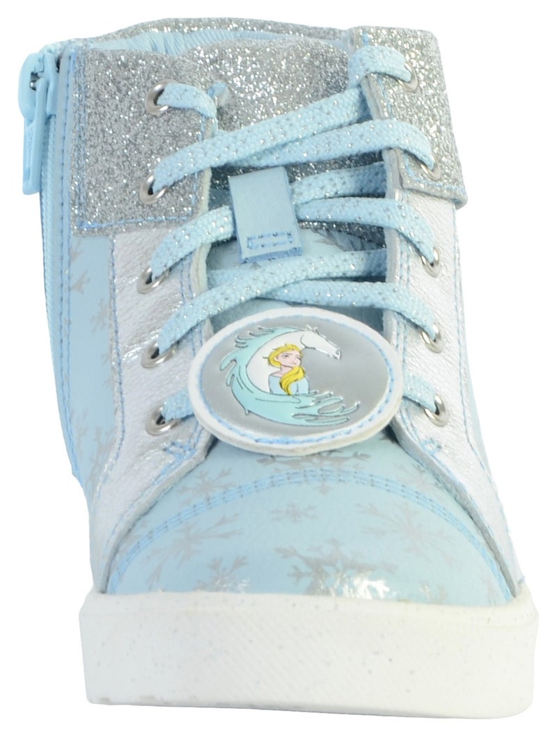 Basket Montante Cuir Clarks Junior City Ice Bleu - Kiabi