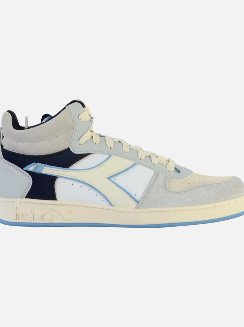 Basket Montante Cuir Diadora Magic Demi Twin Gris - Kiabi