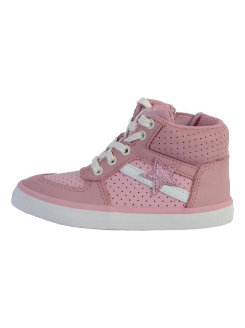 Basket Montante Cuir Enfant Clarks City Flake - Kiabi