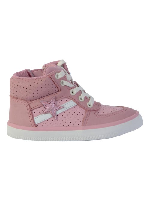 Basket Montante Cuir Enfant Clarks City Flake - Kiabi
