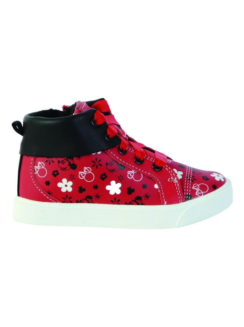 Basket Montante Cuir Enfant Clarks City Mouse Rouge - Kiabi
