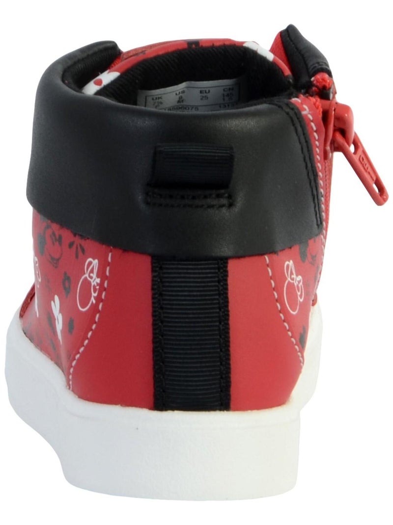 Basket Montante Cuir Enfant Clarks City Mouse Rouge - Kiabi