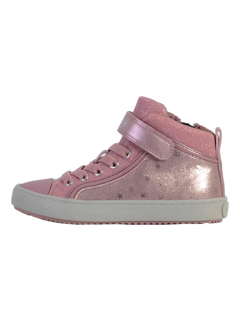 Basket Montante Cuir Enfant Geox J Kalispera Rose - Kiabi