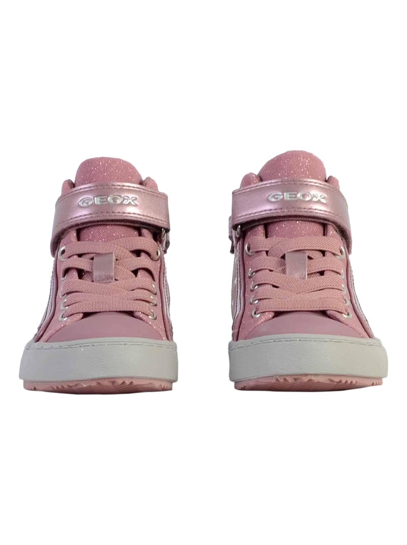 Basket Montante Cuir Enfant Geox J Kalispera Rose - Kiabi