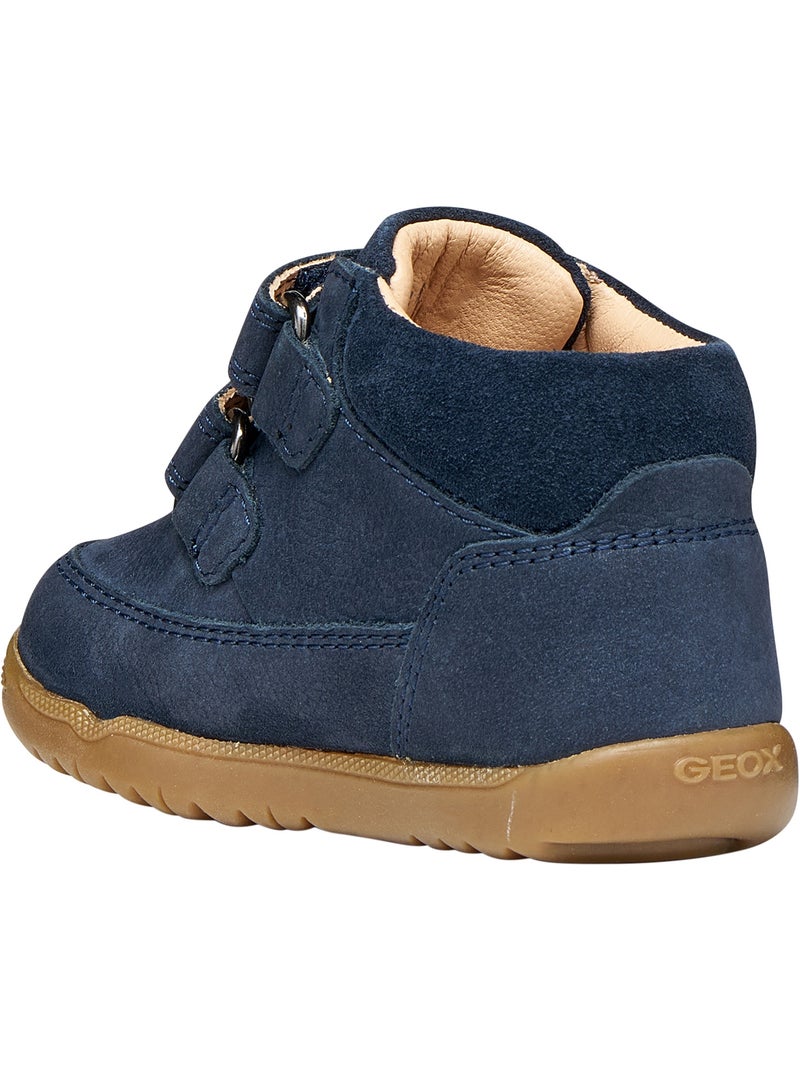 Basket montante cuir enfant geox macchia baby boy Bleu marine - Kiabi