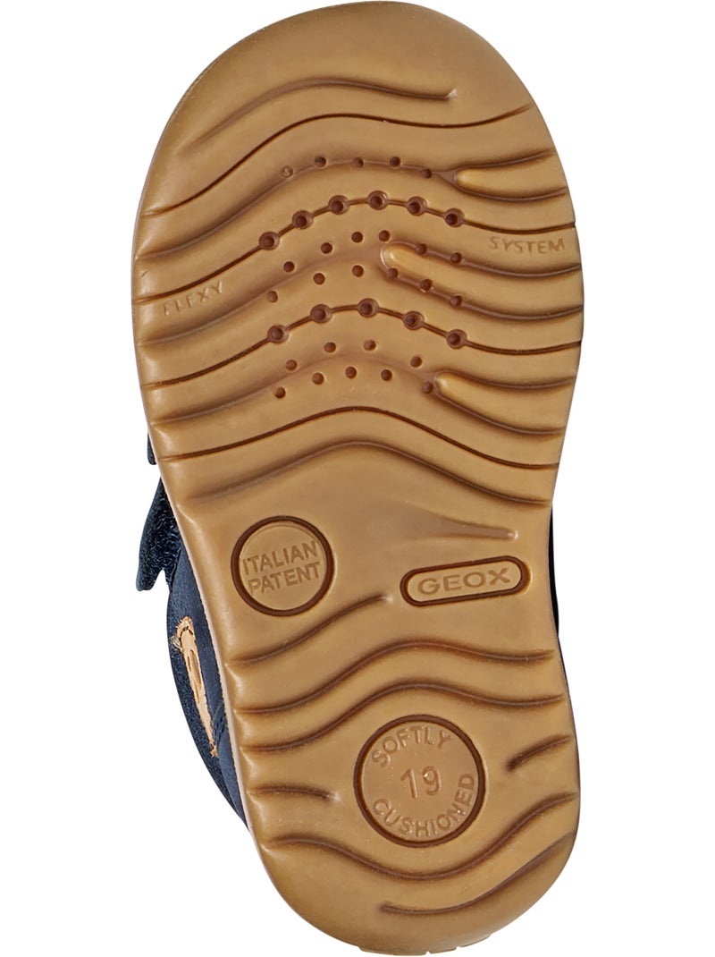 Basket montante cuir enfant geox macchia baby boy Bleu marine - Kiabi