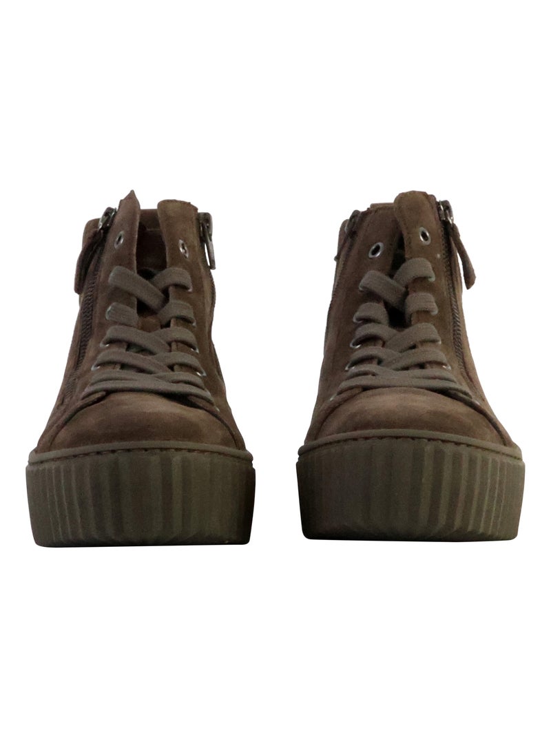 Basket Montante Cuir Gabor Marron - Kiabi