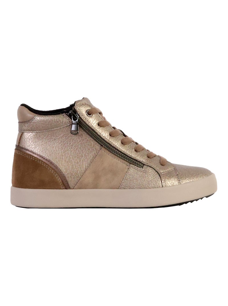 Basket Montante Cuir Geox Blomiee Taupe - Kiabi
