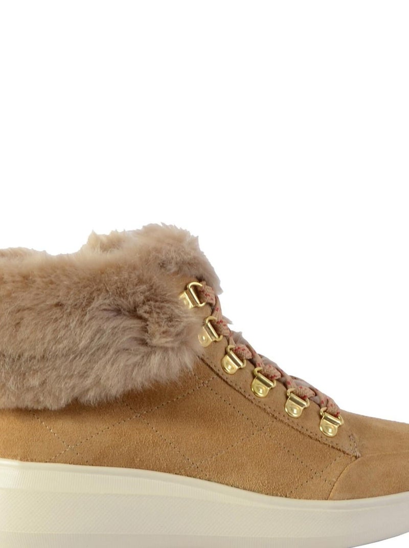 Basket Montante Cuir Geox D Rubidia C Beige - Kiabi
