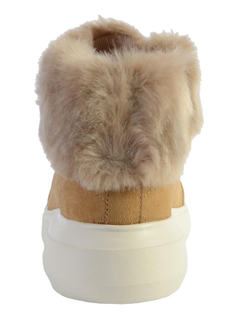 Basket Montante Cuir Geox D Rubidia C Beige - Kiabi