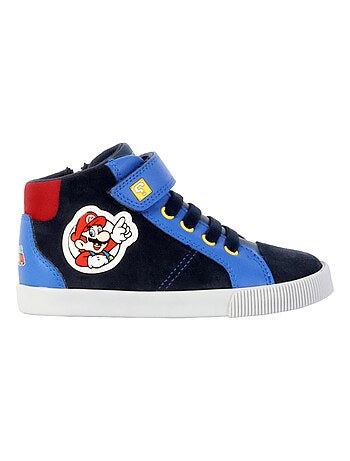 Basket Montante Cuir Geox Enfant Kilwi Suede Synth Lea