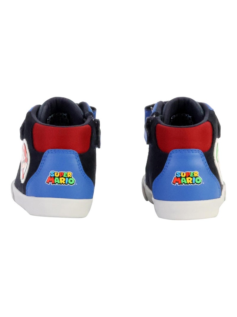 Basket Montante Cuir Geox Enfant Kilwi Suede Synth Lea Bleu marine - Kiabi