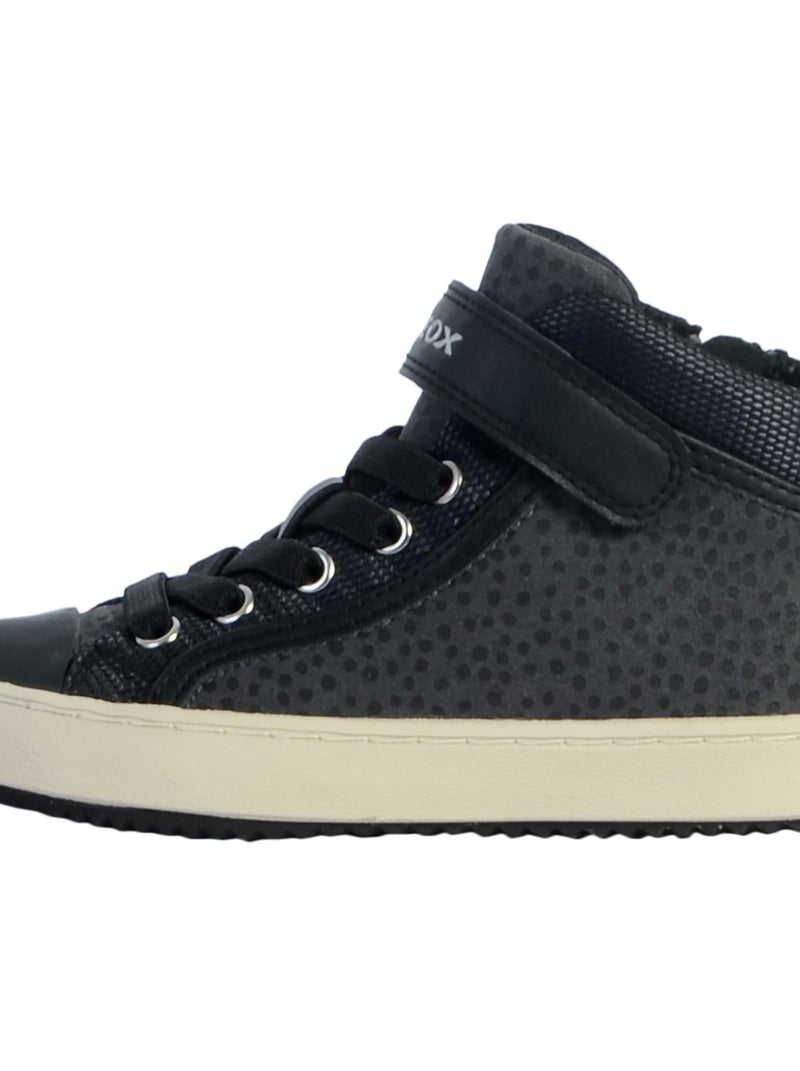 Basket Montante Cuir Geox Enfant/fille Kalispera J744gi Gris - Kiabi