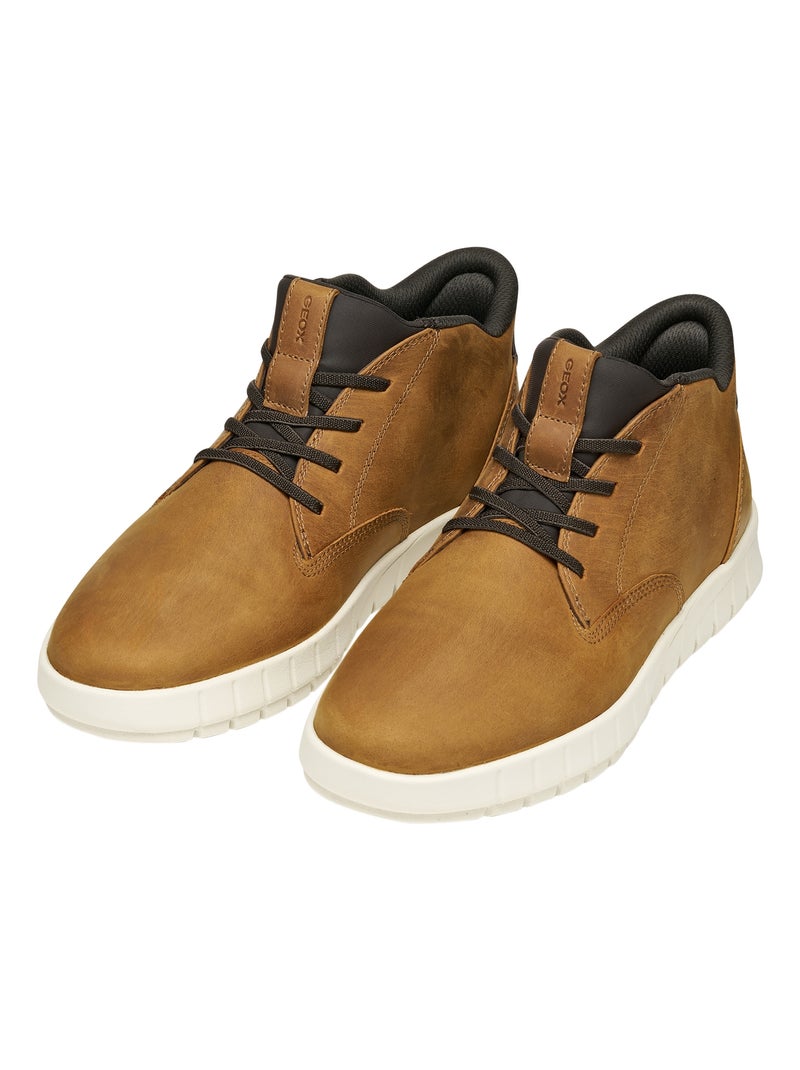 Basket Montante Cuir Geox Flextride Plus Marron - Kiabi