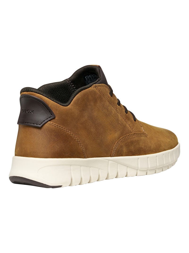 Basket Montante Cuir Geox Flextride Plus Marron - Kiabi