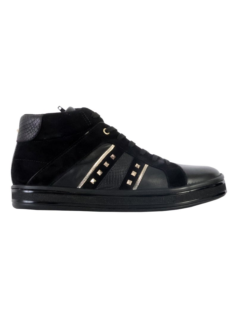 Basket Montante Cuir Geox Leelu Noir - Kiabi