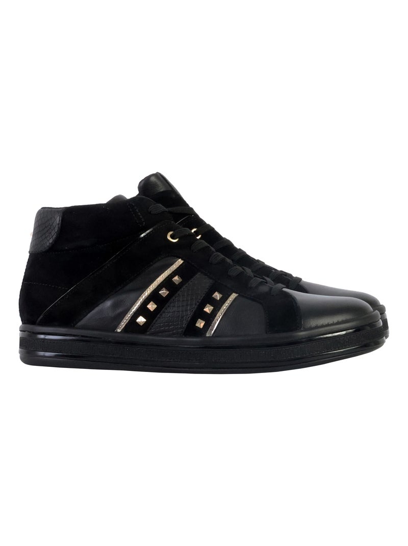 Basket Montante Cuir Geox Leelu Noir - Kiabi