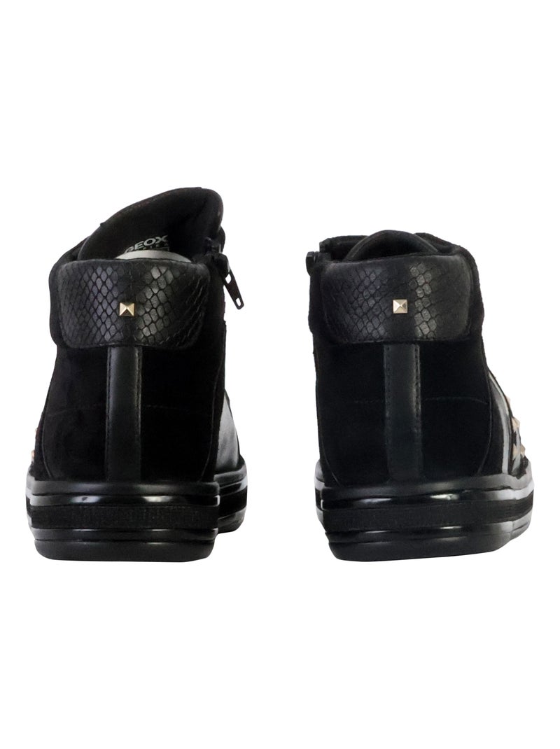 Basket Montante Cuir Geox Leelu Noir - Kiabi