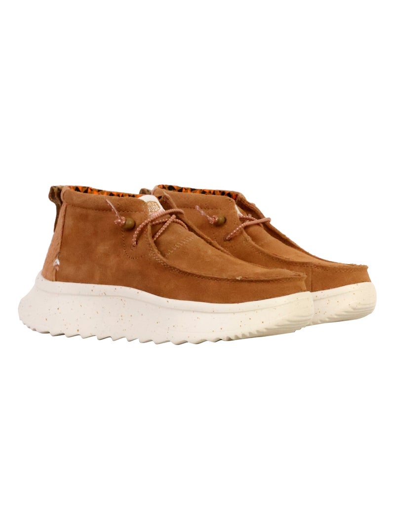 Basket Montante Cuir Hey Dude Wendy Peak Hi Suede Marron - Kiabi