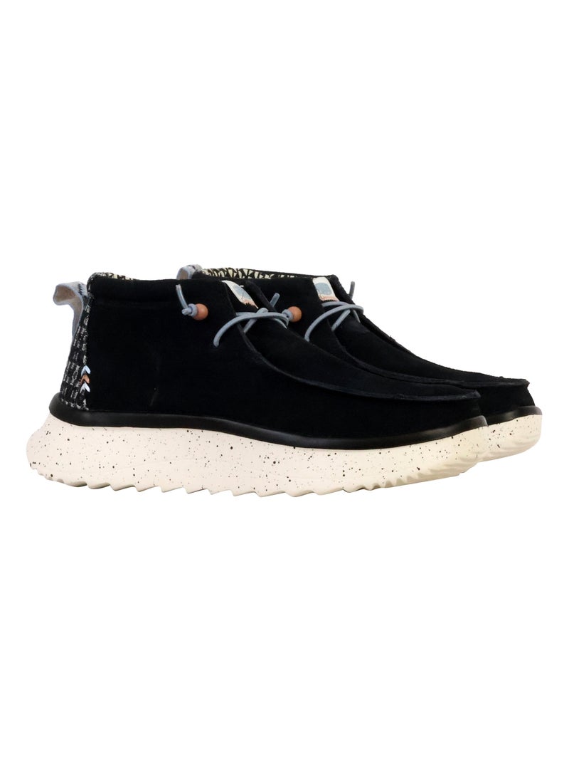 Basket Montante Cuir Hey Dude Wendy Peak Hi Suede Noir - Kiabi