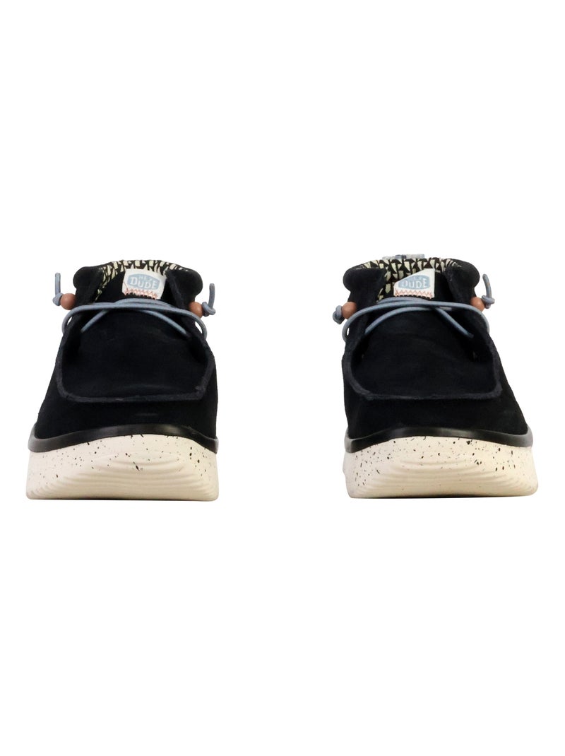 Basket Montante Cuir Hey Dude Wendy Peak Hi Suede Noir - Kiabi